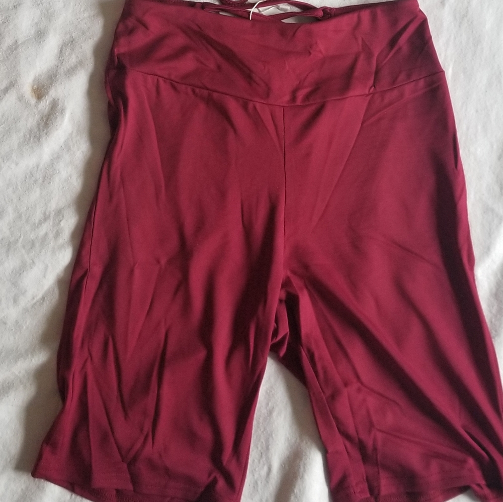 Casual O-Neck Short Sleeve Back Drawstring Crop Hi - Picture 7 of 8